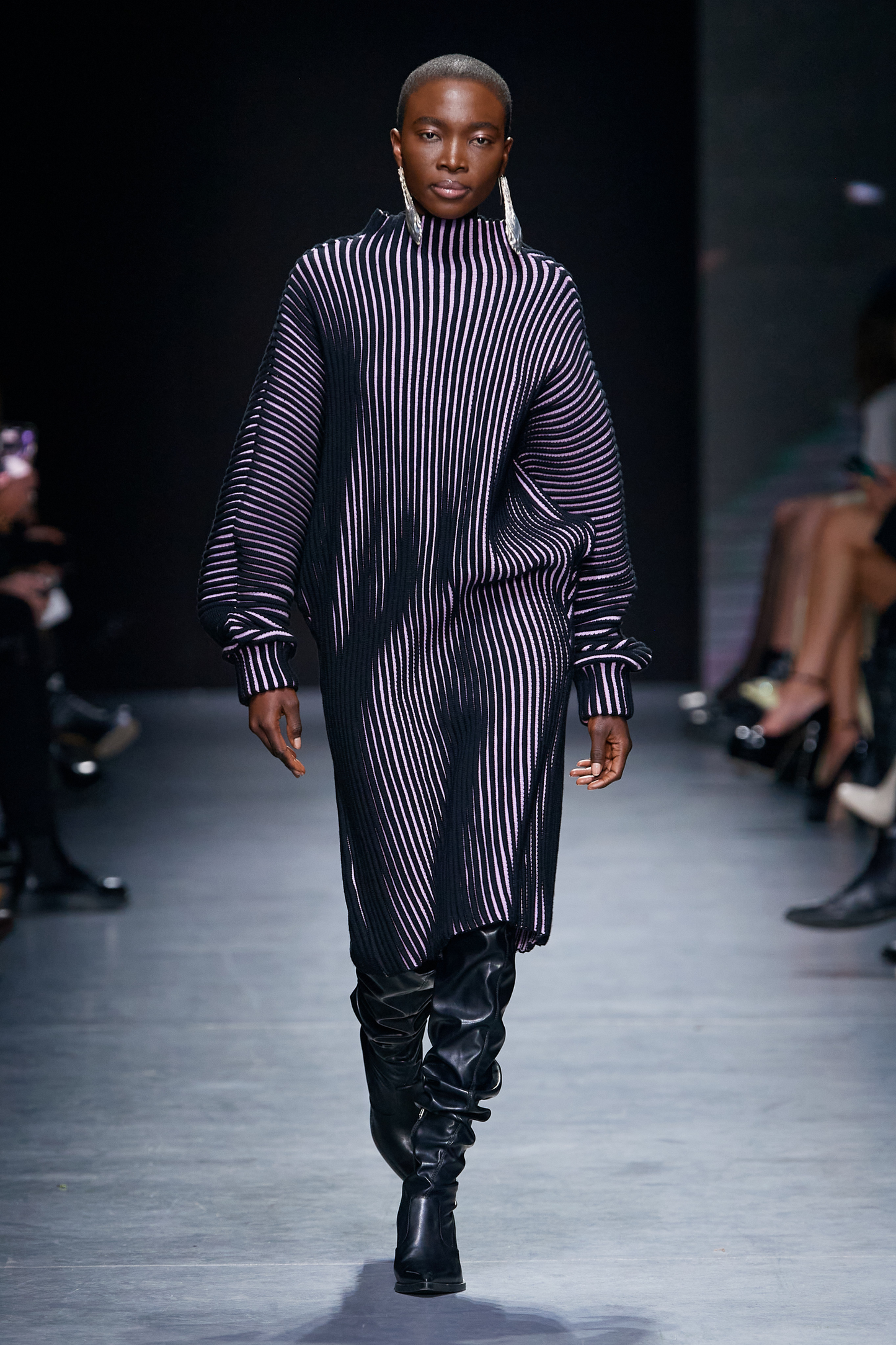 BALI 3D EFFECT KNIT OVERSIZE MIDI DRESS
