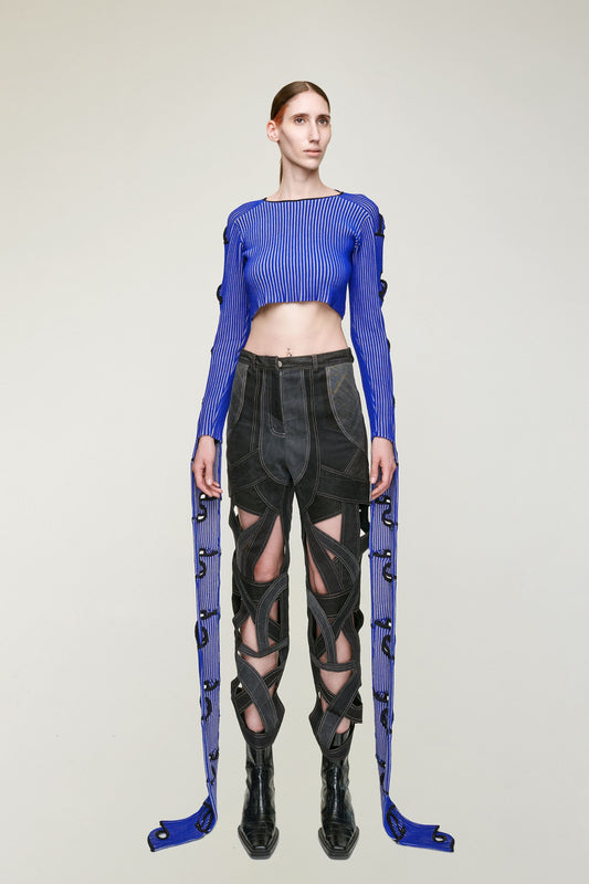 BALI CROP TOP WITH ELONGATED SLEEVE DETAIL