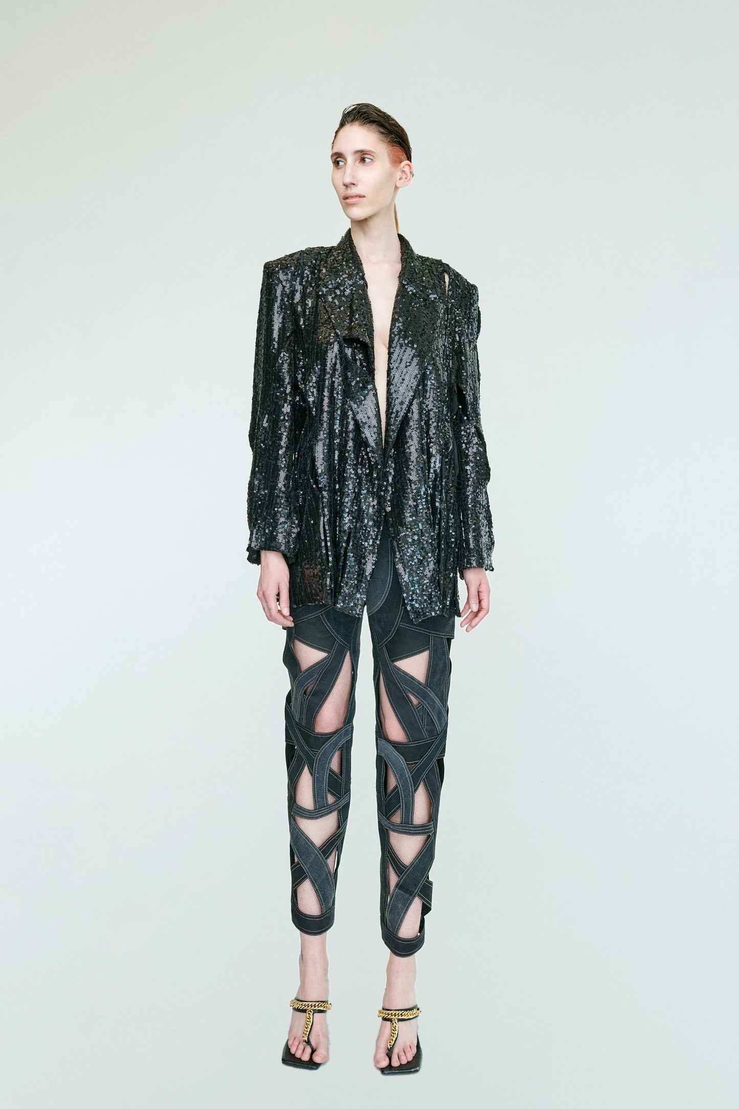 ROISIN SIGNATURE SEQUIN HAND STITCHED BLAZER