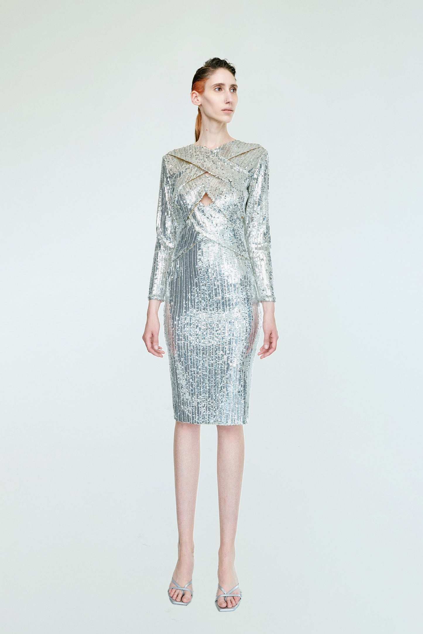 ENIKO SEQUIN MIDI DRESS