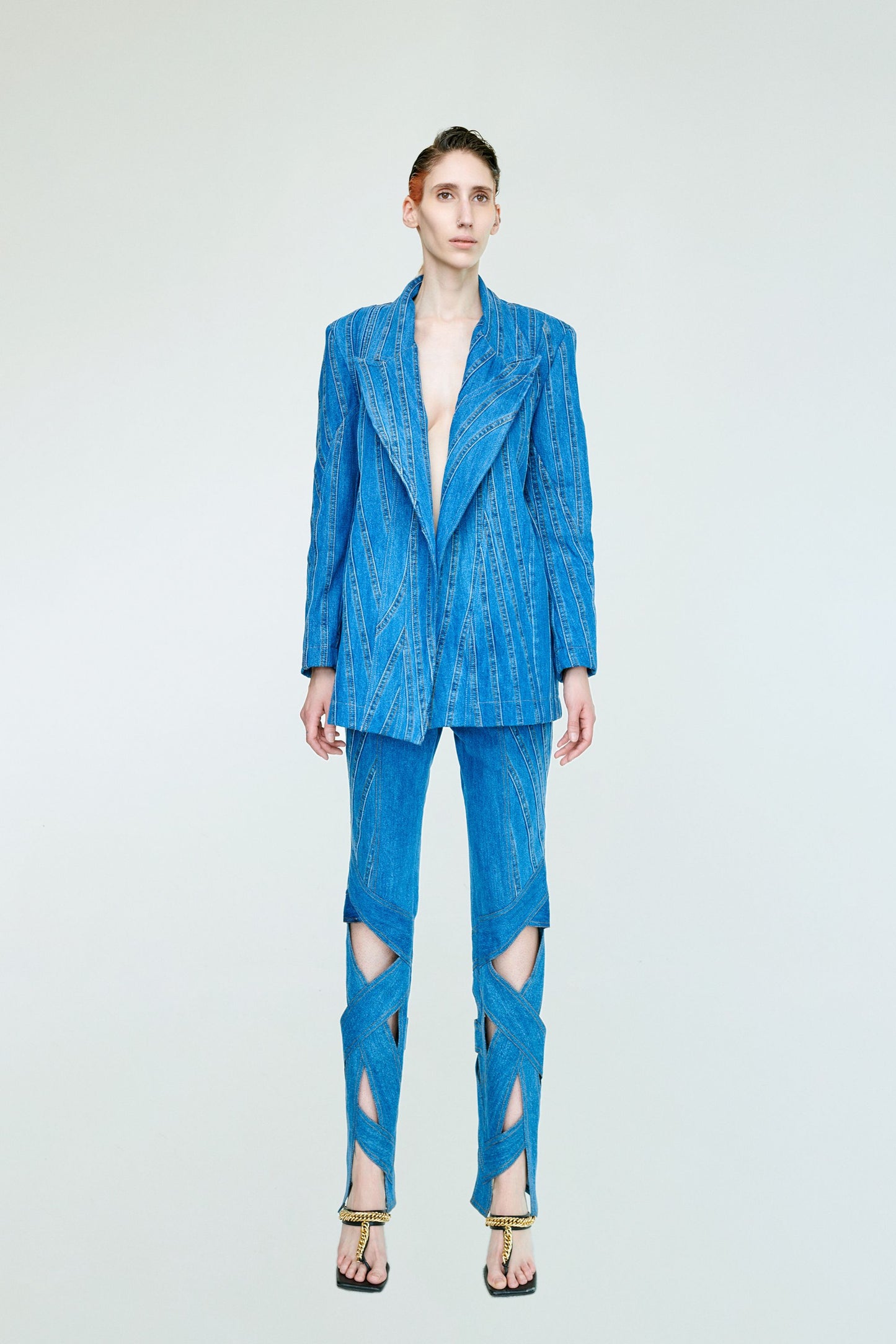 LIRA UPCYCLED DENIM BLAZER