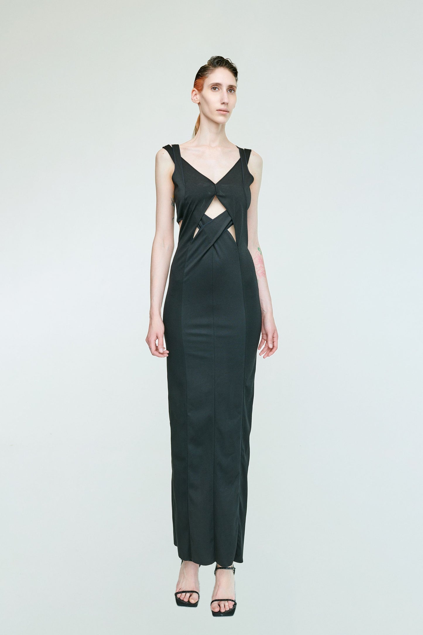 MIA CUT OUT LONG JERSEY DRESS