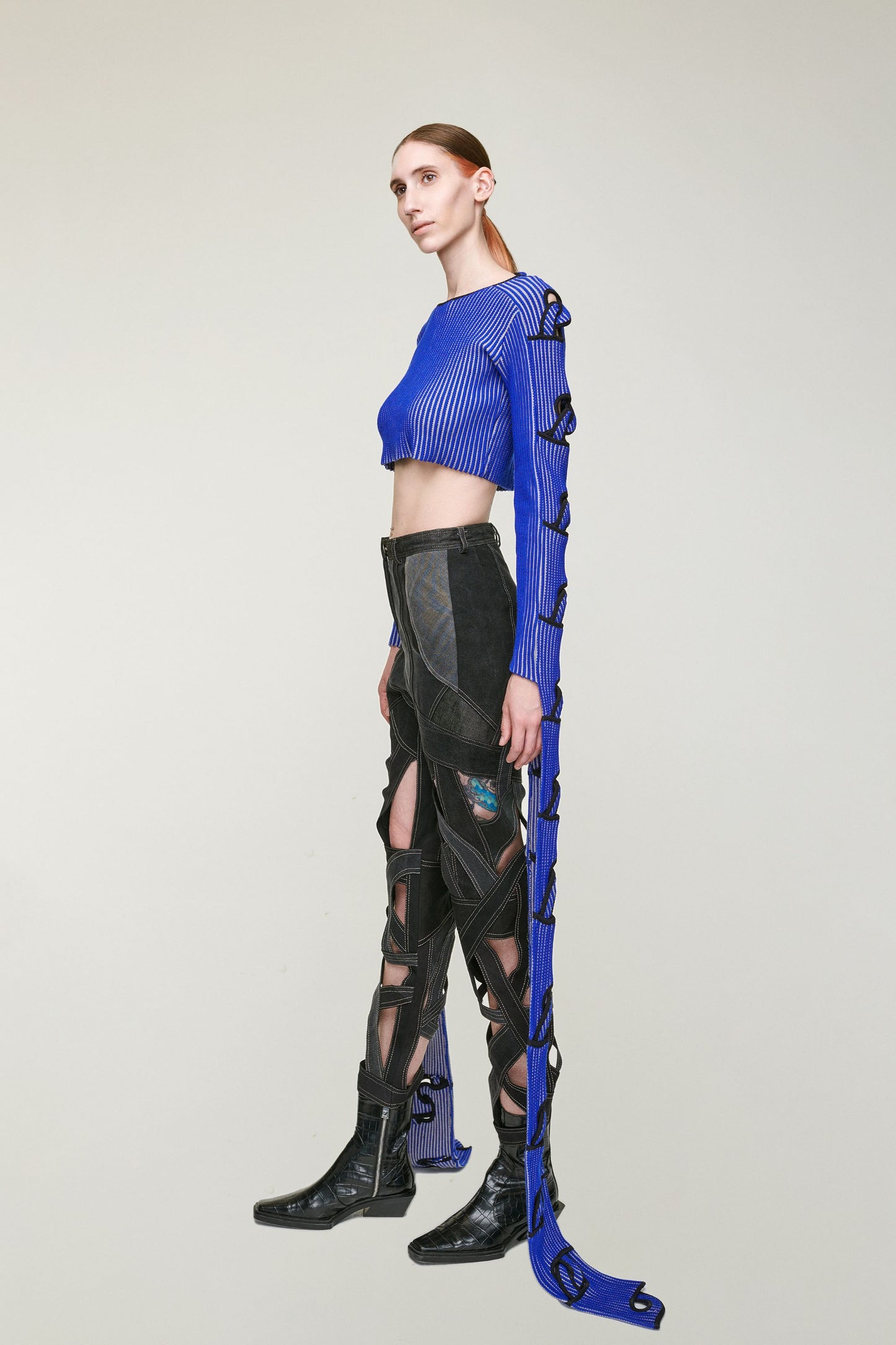 BALI CROP TOP WITH ELONGATED SLEEVE DETAIL