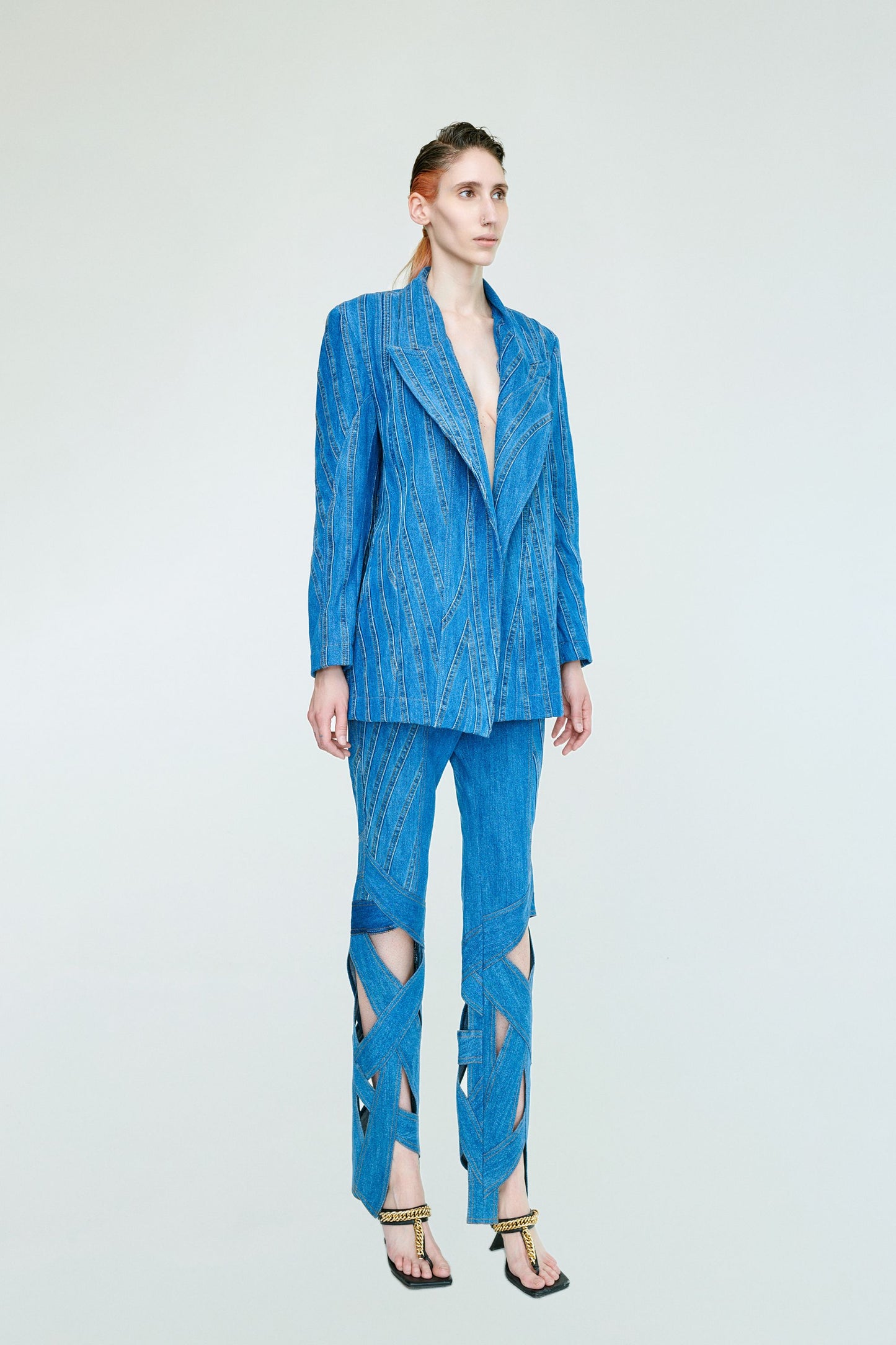 LIRA UPCYCLED DENIM BLAZER