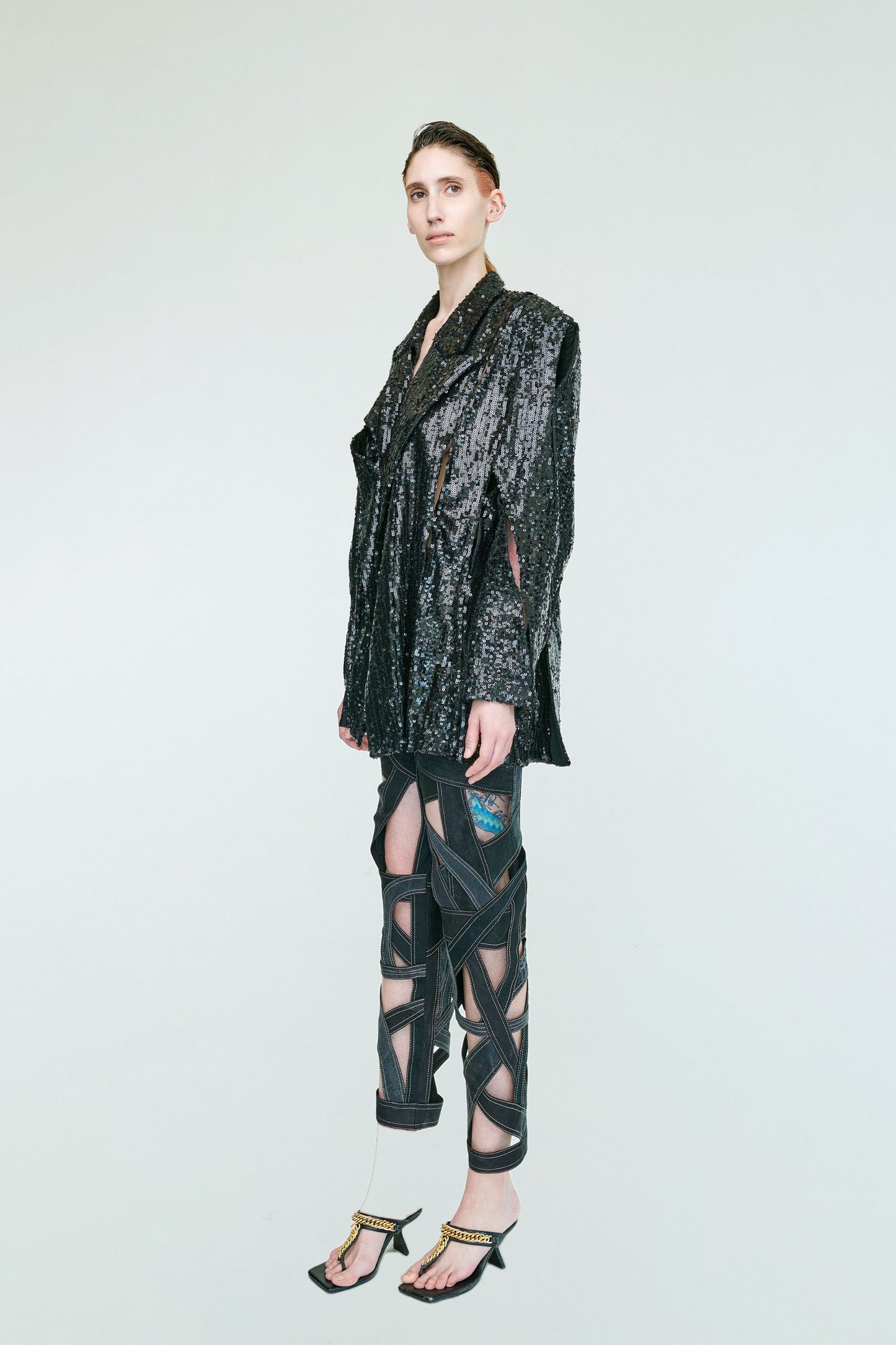 ROISIN SIGNATURE SEQUIN HAND STITCHED BLAZER