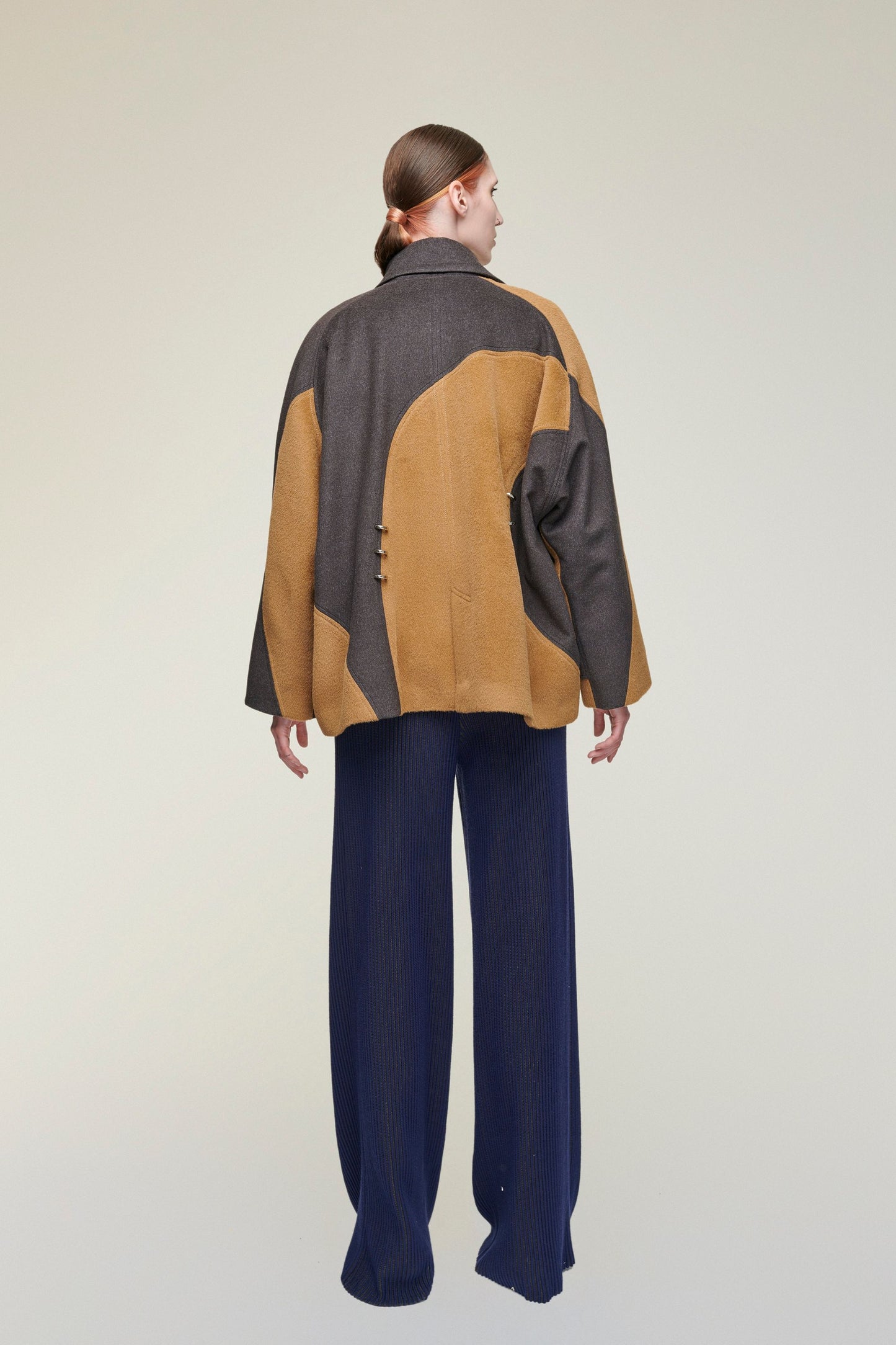 HERO PIERCED CASHMERE BLEND SHORT WOOL COAT