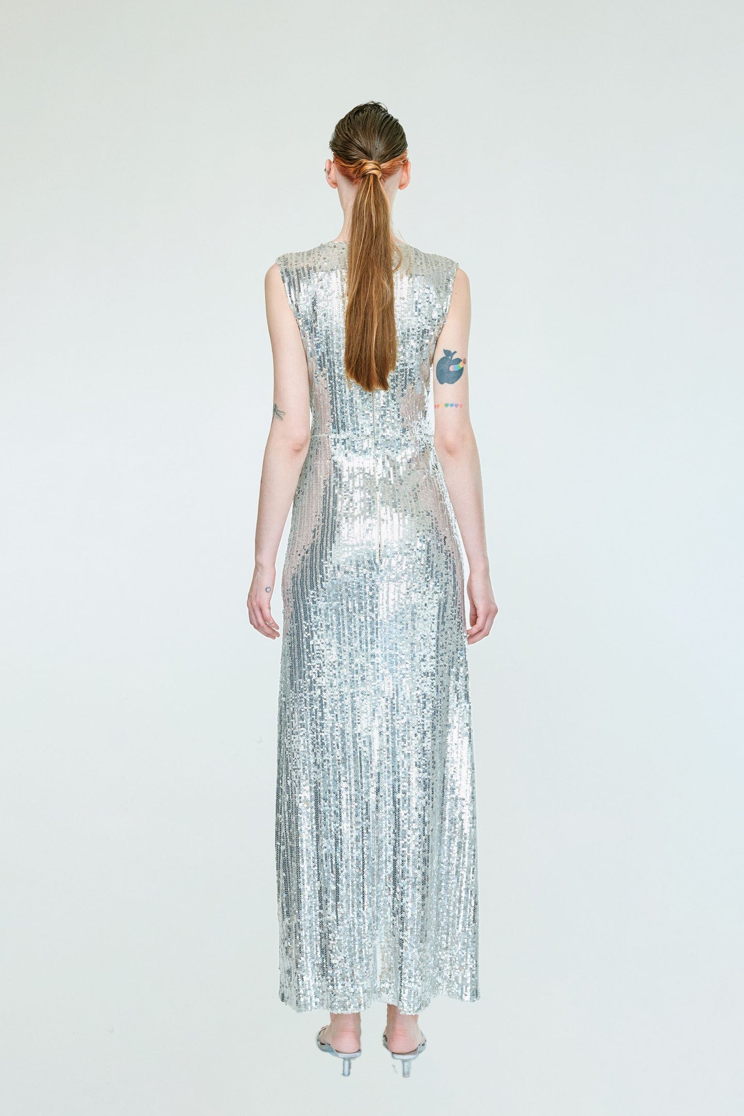 ENIKO SLEEVELESS SEQUIN MAXI DRESS
