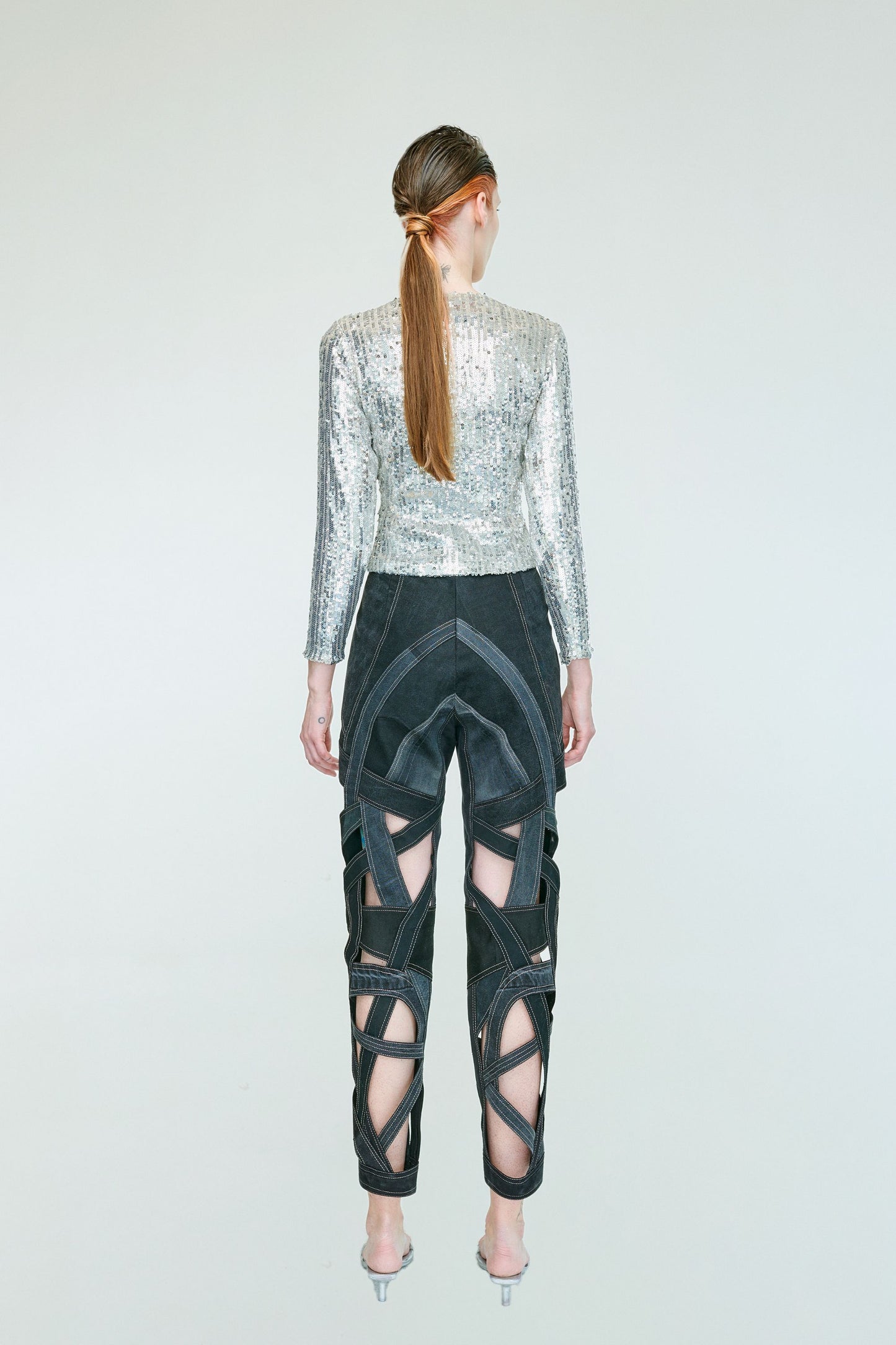 ROADS DENIM JEANS / BLACK-GREY