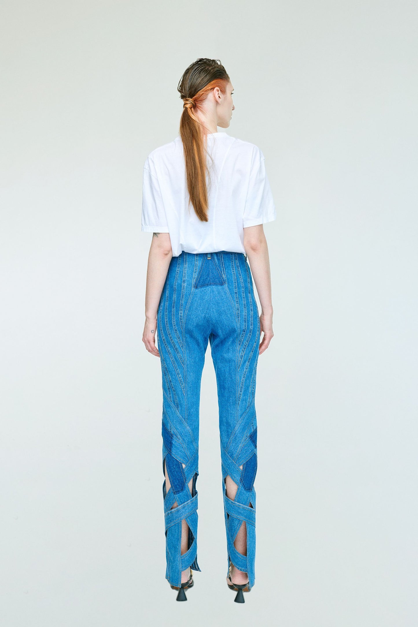 ALROADS UPCYCLED DENIM TROUSERS