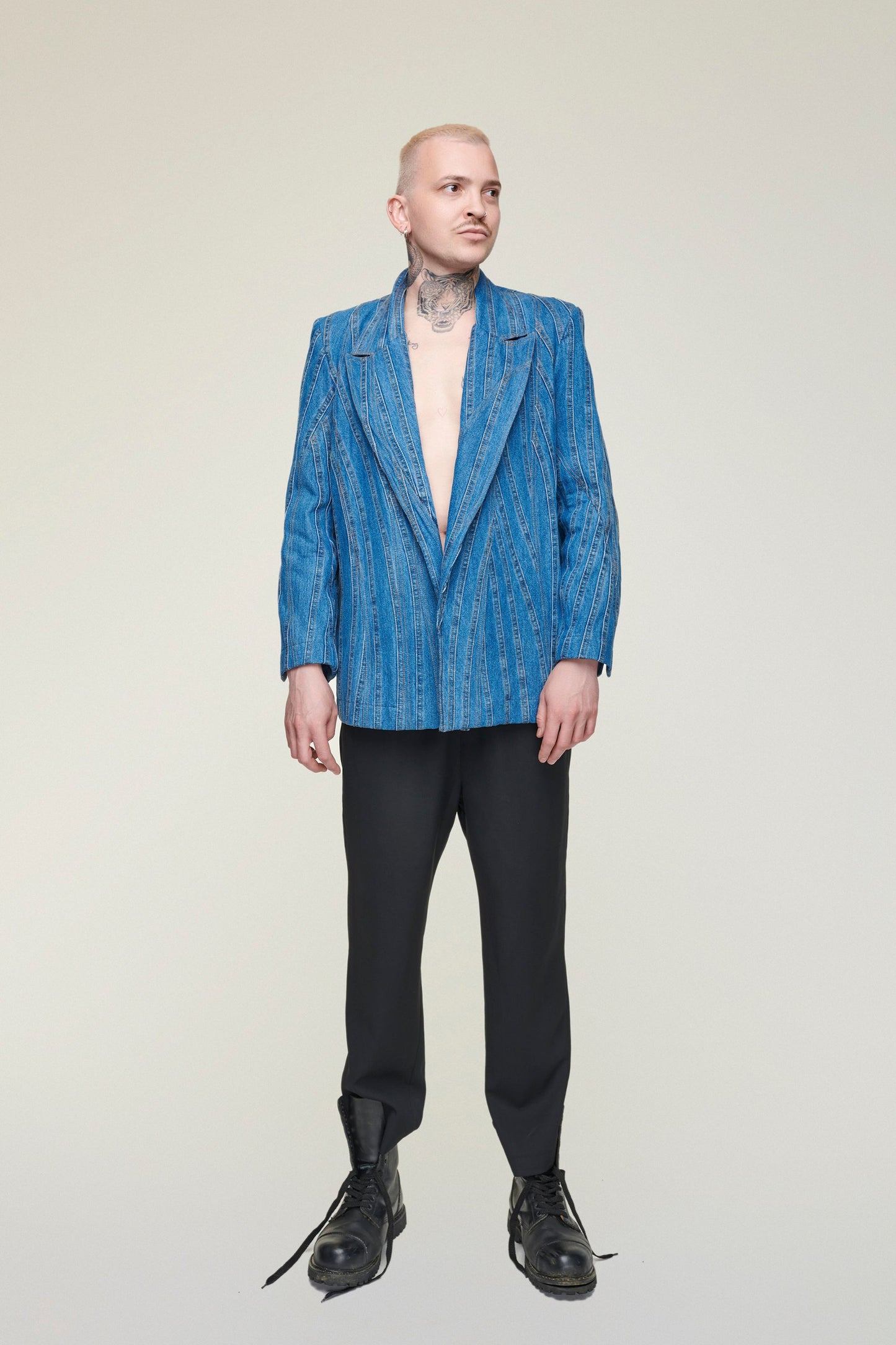 LIRA UPCYCLED DENIM BLAZER