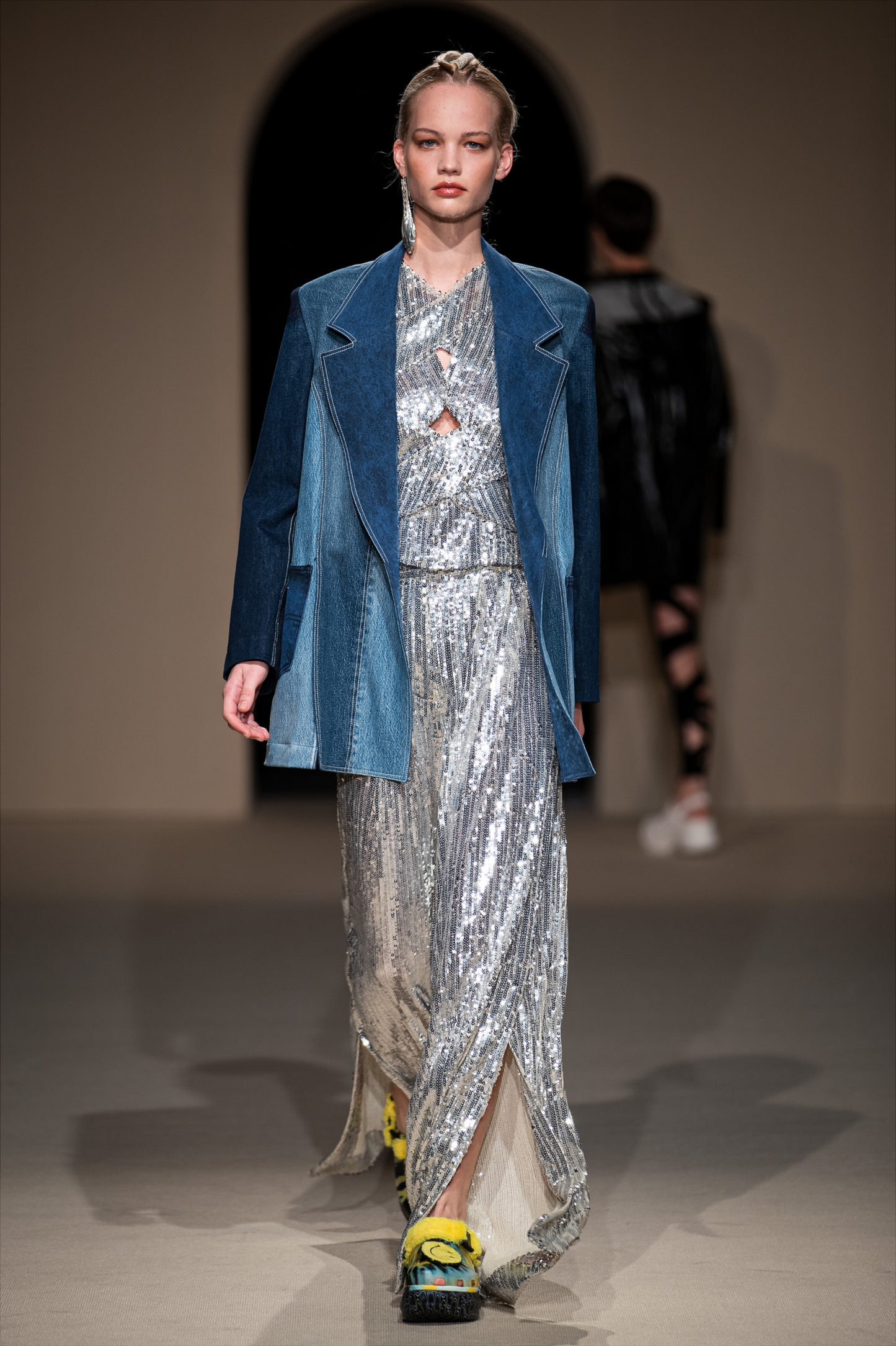 ENIKO SLEEVELESS SEQUIN MAXI DRESS