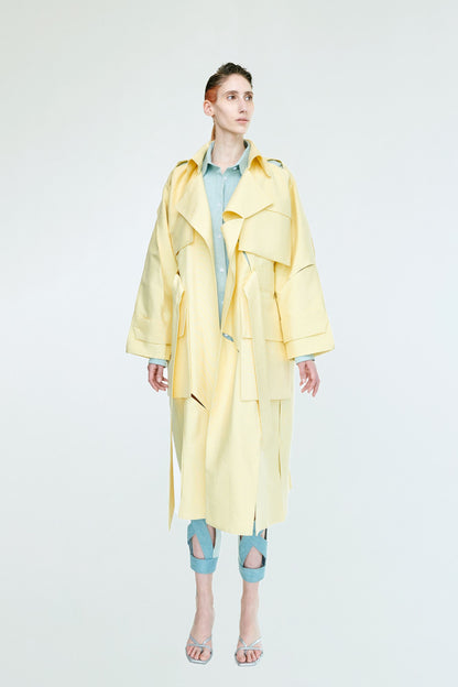 MONO HAND STITCHED CUT OUT TRENCH COAT